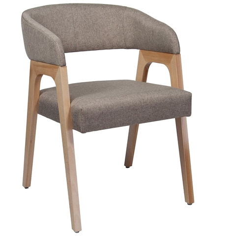 Деревянный стул с мягкими подлокотниками