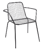 Металлические стулья с подлокотниками