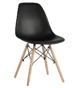 Пластиковые чёрные стулья