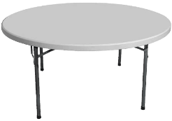 Круглые пластиковые складные столы