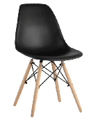 Чёрные стулья Eames