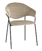 Стулья из велюра бежевого цвета