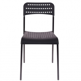 Стул UNO черный стопируемый