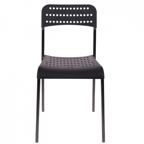 Стул UNO черный стопируемый