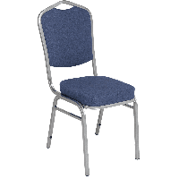 Банкетный стул Корона 20 Рогожка синяя/серебро
