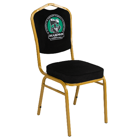 Банкетный стул Корона 20 с логотипом Велюр черный