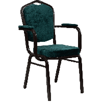 Корона 25 с подлокотниками Велюр изумруд