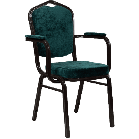 Корона 25 с подлокотниками Велюр изумруд