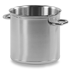 Кастрюля без крышки с ручками; сталь нерж.; 36л; D=36см; металлич.