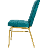 Банкетный стул Парламент Велюр морская волна, каркас золотого цвета