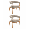 Стул обеденный Zubo с деревянными ножками бежевый 2 шт.