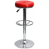 Барный стул Camp красный с подъемным механизмом