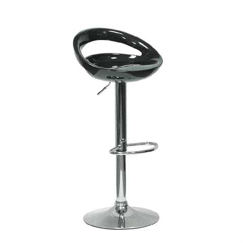 Барный стул Disco черный, сиденье пластик, ножка с газ-лифт