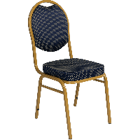 Банкетный стул Премьер Жаккард корона синяя/золото