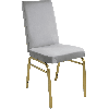 Банкетный стул Парламент Велюр серый, каркас золотой