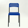 Стул UNO темно-синее сиденье, корпус черный, стопируемый