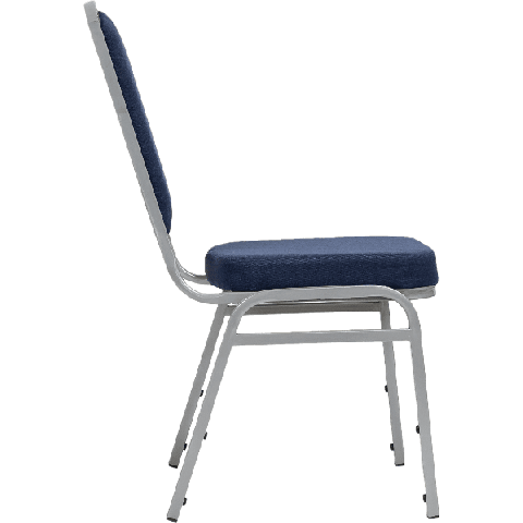 Банкетный стул Манхэттен 20 Рогожка синий, каркас серого цвета