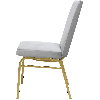 Банкетный стул Парламент Велюр серый, каркас золотой
