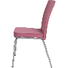 Банкетный стул Конгресс Велюр розовый, каркас цвет металлик