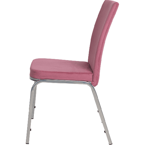 Банкетный стул Конгресс Велюр розовый, каркас цвет металлик