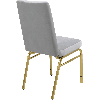 Банкетный стул Парламент Велюр серый, каркас золотой