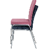 Банкетный стул Конгресс Велюр розовый, каркас цвет металлик