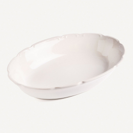 Салатник «Амальфи» овальный; керамика; 0,71л; ,H=51,L=265,B=190мм; белый