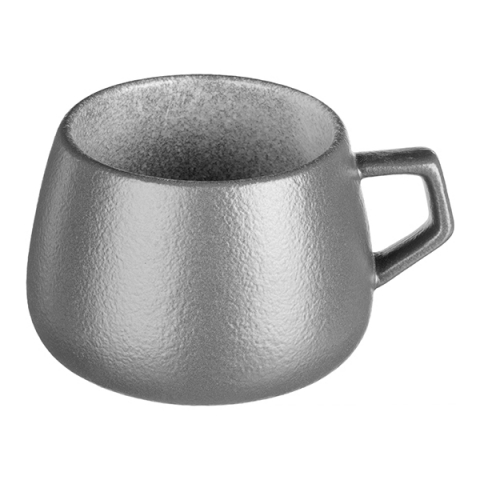 Чашка кофейная «Сейко»; фарфор; 220мл; D=67/60,H=60мм; серый