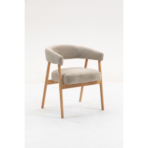 Стул обеденный Zubo с деревянными ножками бежевый 2 шт.