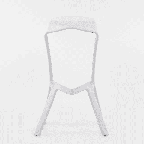 Пластиковый барный стул Miura белый