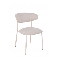 Стул обеденный Ayla серый белые ножки