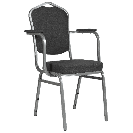 Корона 20 с подлокотниками Рогожка серый