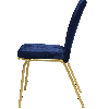 Банкетный стул Конгресс Велюр синий, каркас золотого цвета