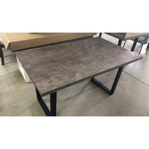 Стол ЛОФТ 138 Бетон Портленд/ Черный