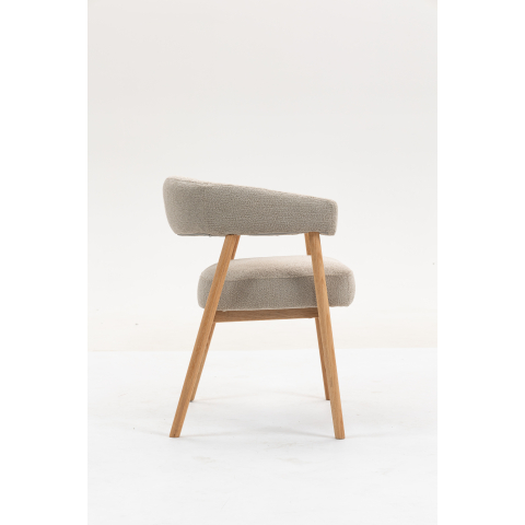 Стул обеденный Zubo с деревянными ножками бежевый