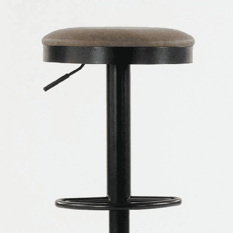 Барный стул N-129 коричневый с черным каркасом