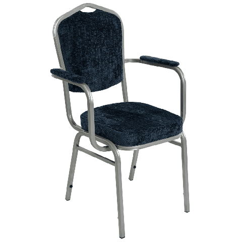 Корона 20 с подлокотниками Шенилл синий