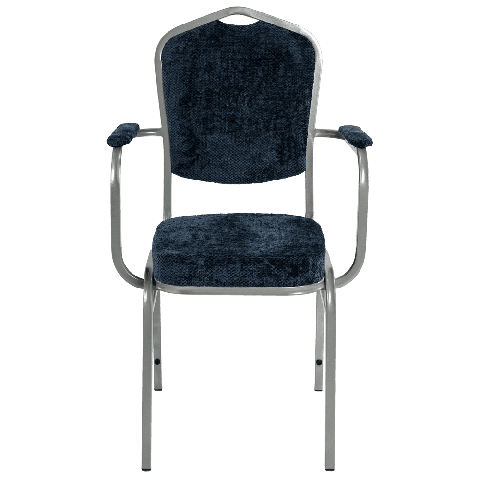 Корона 20 с подлокотниками Шенилл синий