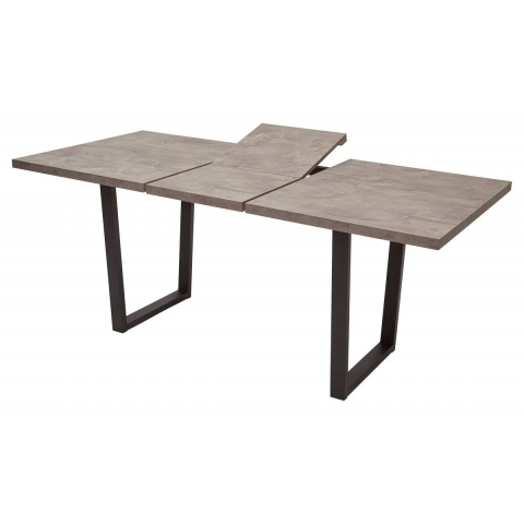 Стол ЛОФТ 138 Бетон Портленд/ Черный