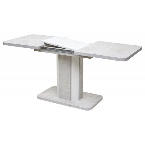 Стол STORK 120 Белый бетон/ Белый