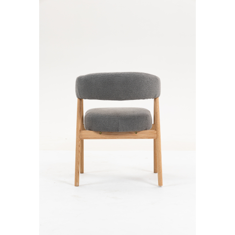 Стул обеденный Zubo с деревянными ножками темно-серый 2 шт.