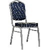 Банкетный стул Корона 25 Жаккард корона синяя/серебро