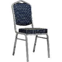 Банкетный стул Корона 25 Жаккард корона синяя/серебро