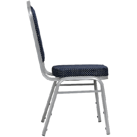 Банкетный стул Корона 25 Жаккард корона синяя/серебро