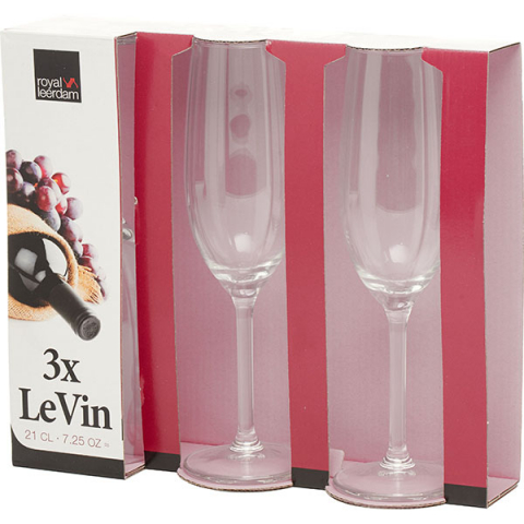 Бокал-флюте «Le Vin» набор[3шт]; стекло; 210мл