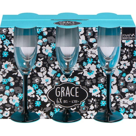 Бокал-флюте «Grace» набор[6шт]; стекло; 180мл; D=49,H=215мм; прозр.