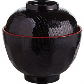 Мисосупница; пластик; 170мл; D=10,5,H=10,5см; черный