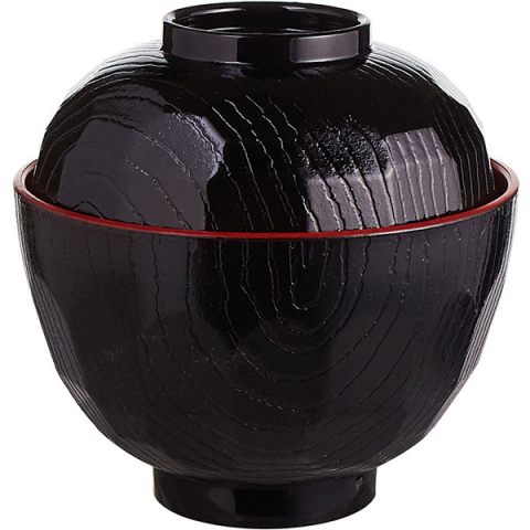 Мисосупница; пластик; 170мл; D=10,5,H=10,5см; черный