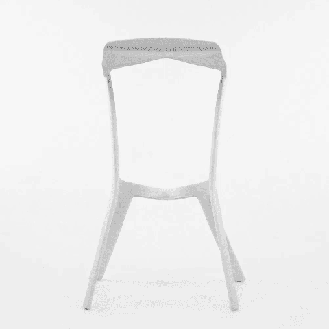 Пластиковый барный стул Miura белый
