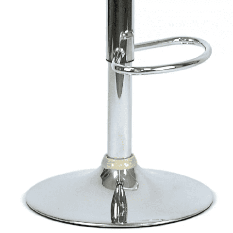 Барный стул Disco бежевый, сиденье пластиковое, ножка хром